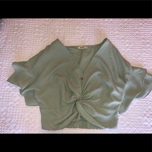 Pale Green Crop Top